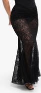 Popilush Shapewear Lace Fishtail Coverup Maxi Skirt