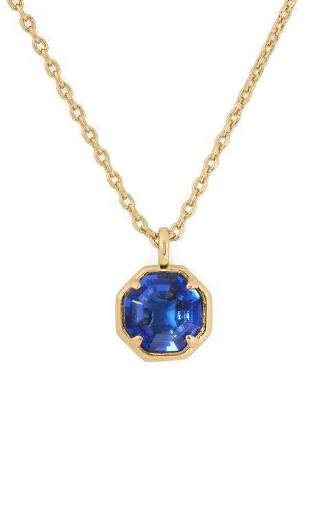 Opulence Octagon Stone Pendant Necklace