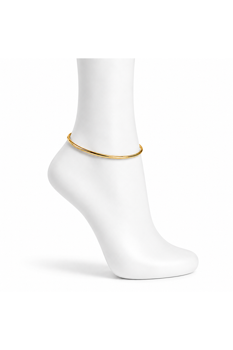 Simple Modern Gold Anklet, Main, color, Gold