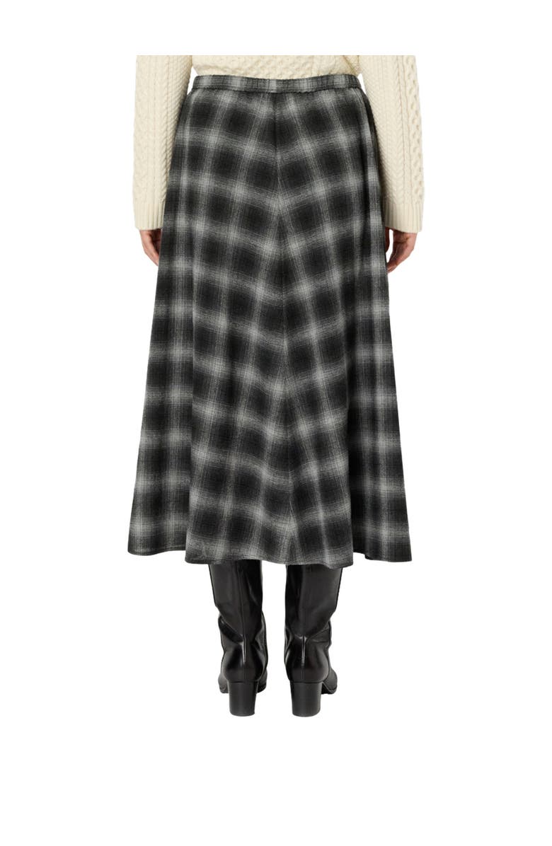 GERARD DAREL Basma Checked Midi Skirt, Alternate, color, Medium Gray