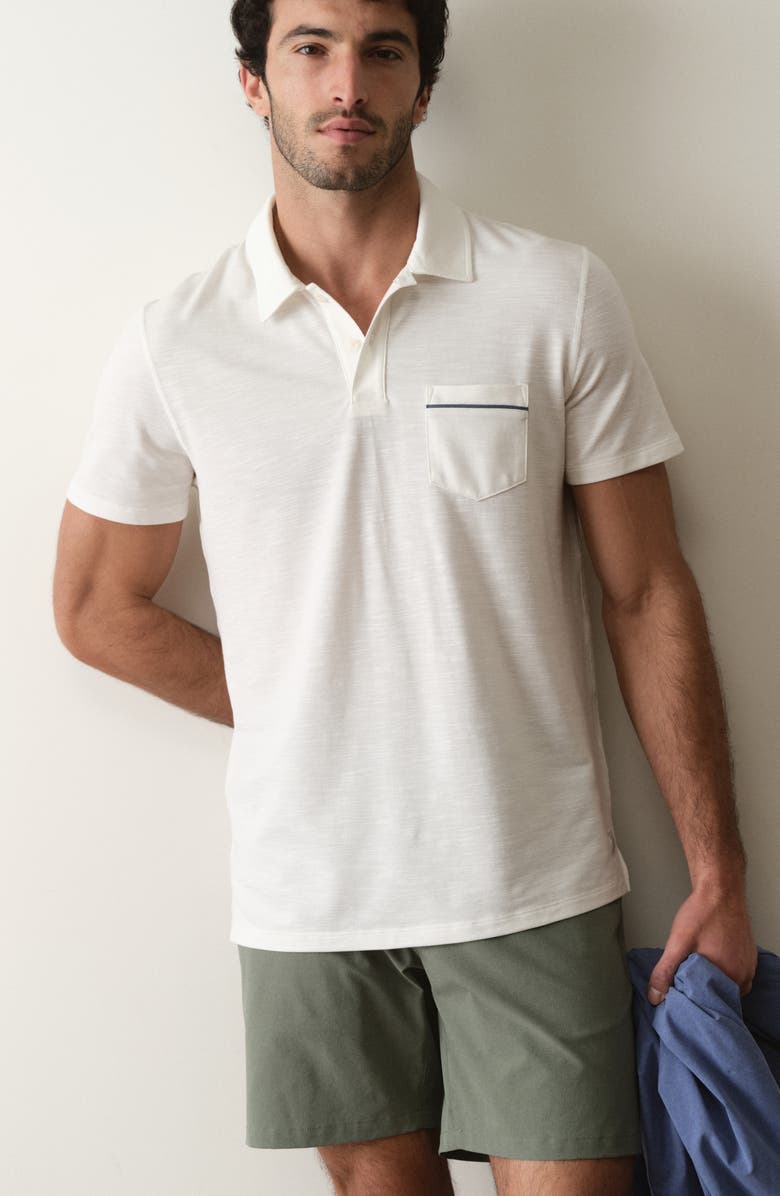 Marine Layer Air Pocket Polo, Alternate, color, White