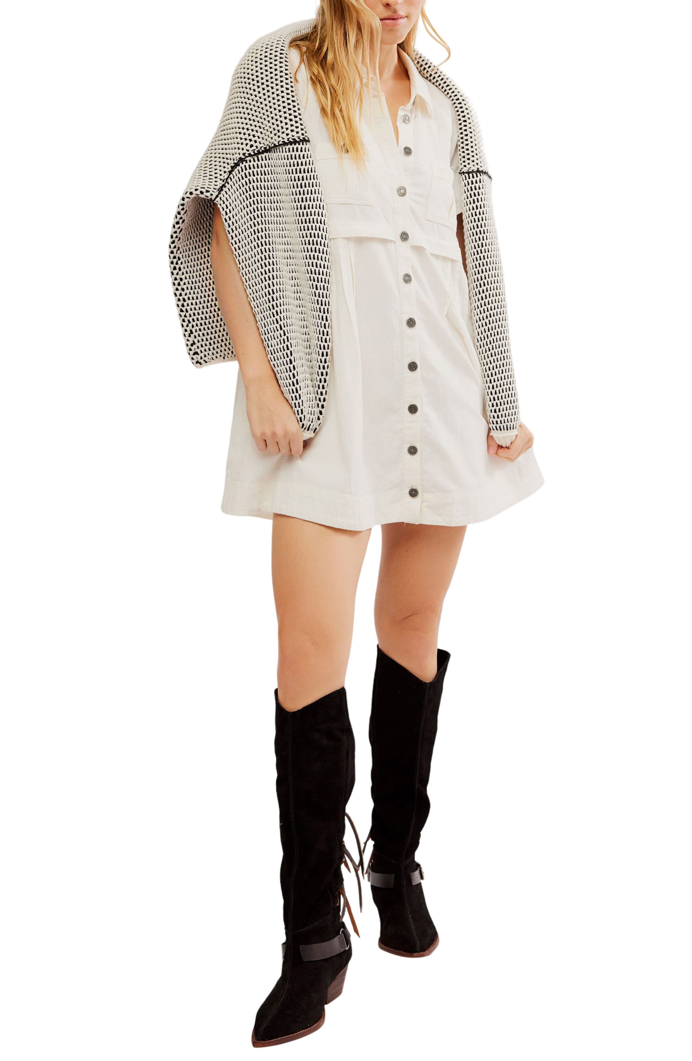 free people ronnie poplin mini dress Free People Ronnie Poplin Mini Dress Garden Snake / Small