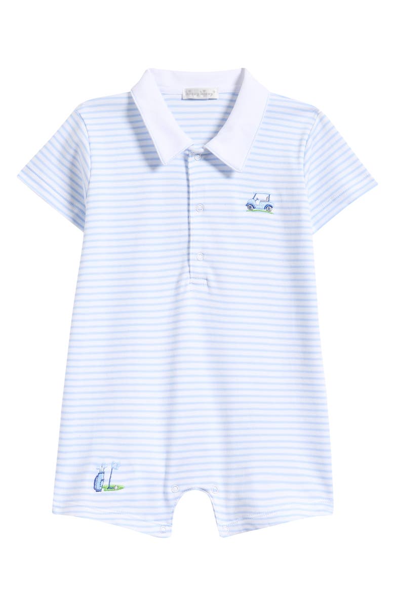 Kissy Kissy Stripe Pima Cotton Golf Romper, Main, color, 