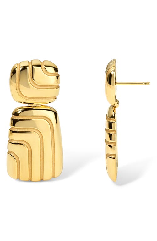 Pamela Zamore Labyrinth 18k Yellow Gold Earrings In Gold