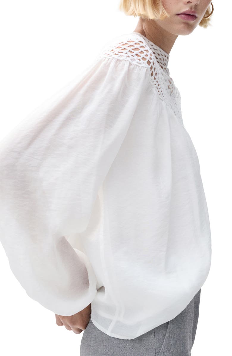 MANGO Open Stitch Yoke Shirt, Alternate, color, 