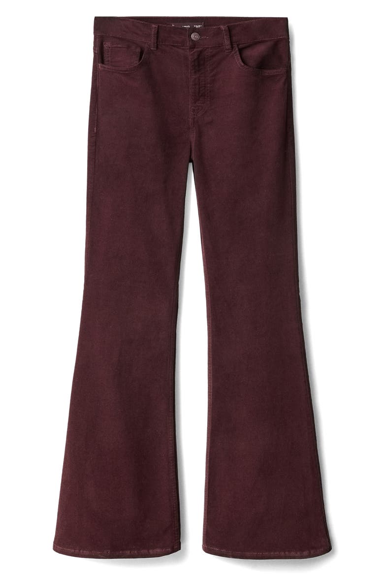Flare Velvet Jeans, Alternate, color, WINE