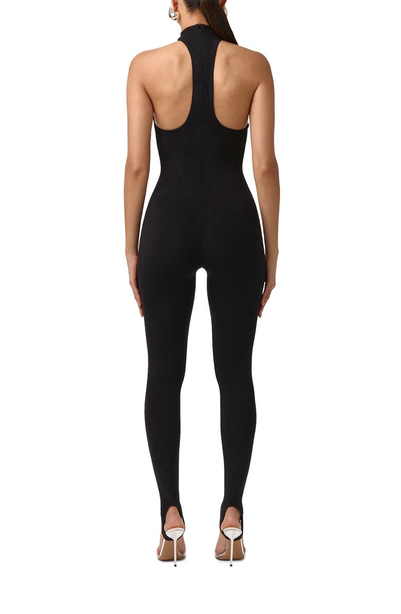 Naked Wardrobe Naked Dome Halter Jumpsuit, Alternate, color, Black