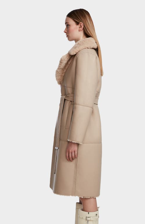 Rudsak Annabelle Reversible Teddy & Faux Leather Coat In Brown