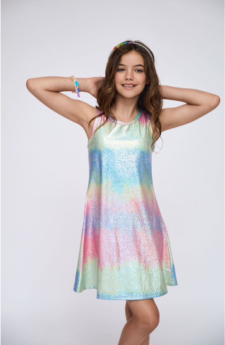 Lola + The Boys Metallic Ombre Tank Dress, Alternate, color, 