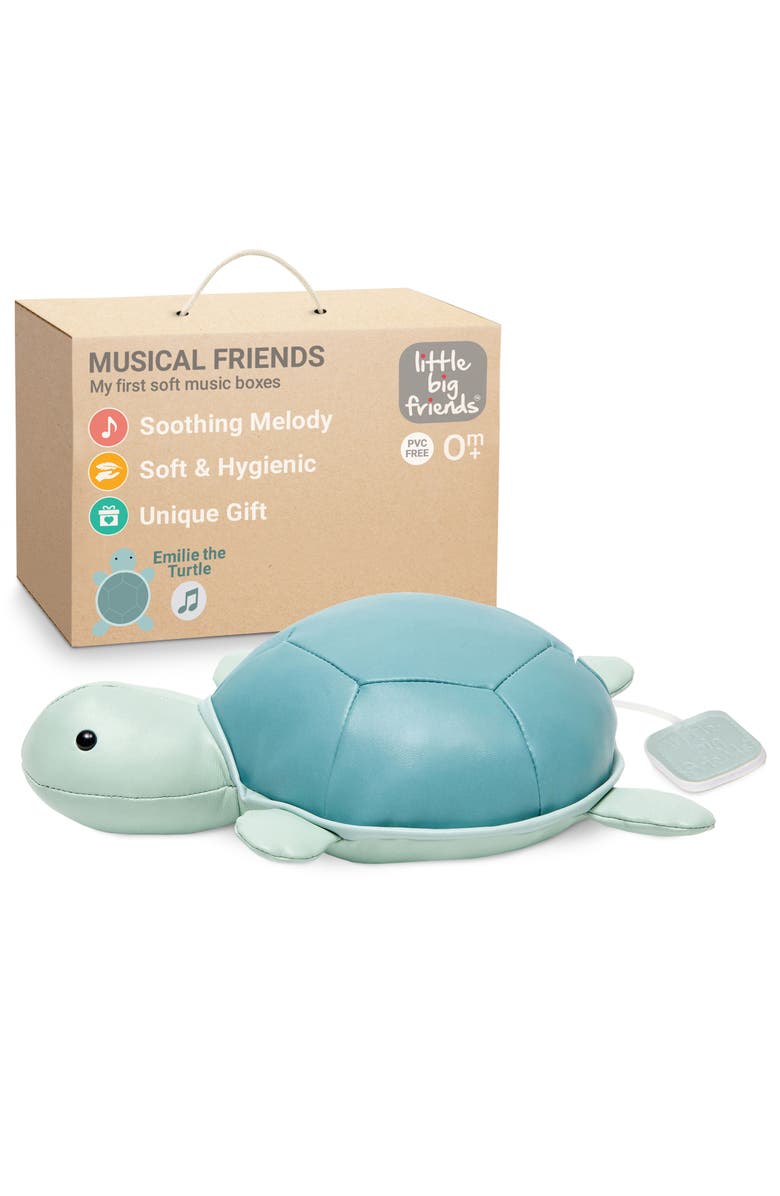 Little Big Friends Musical Animals - Turtle, Plush Baby Music Box, Nursery Toy & Décor, Alternate, color, Blue