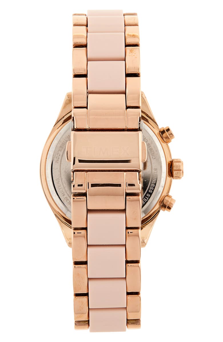 Timex<sup>®</sup> Chronograph Stainless Steel Bracelet Watch, 38mm, Alternate, color, Two Tone Gold