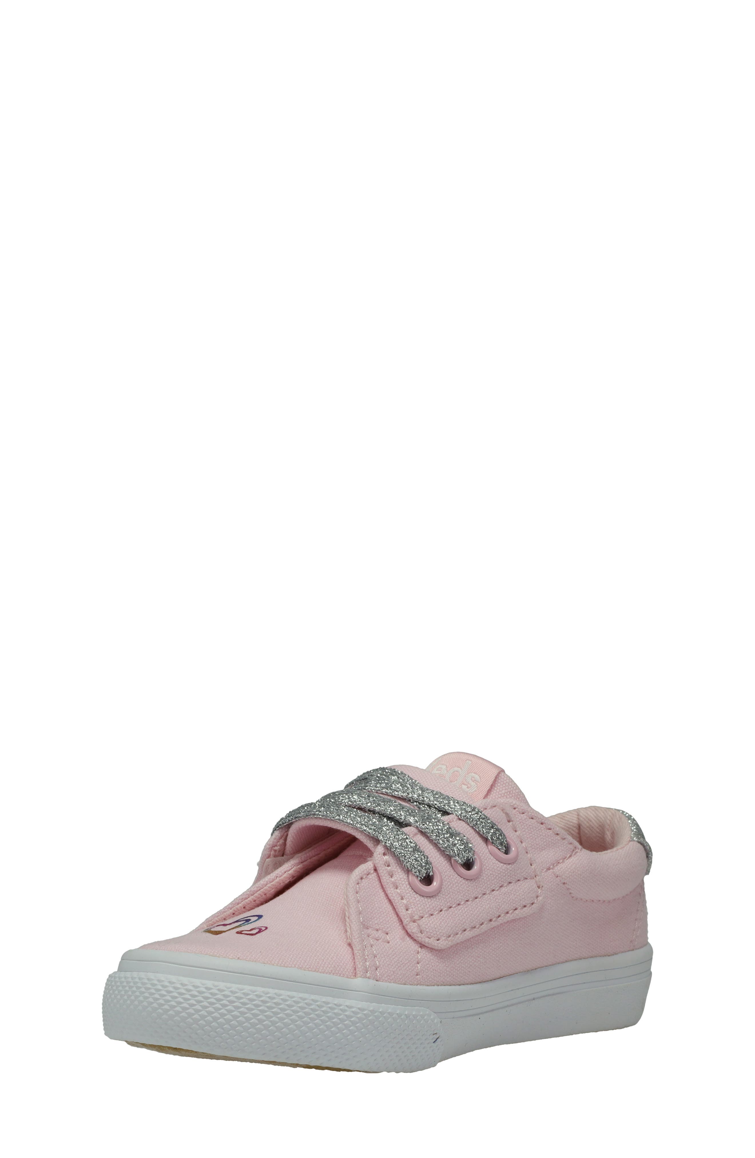 Kids' Jumpkick II Heart Foil Sneaker, Alternate, color, METALLIC PINK