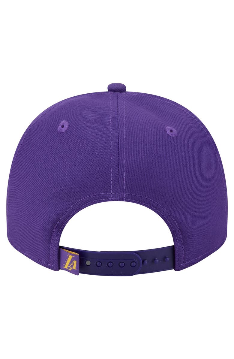 New Era Men's New Era  Purple Los Angeles Lakers Injection Cartoon Logo A-Frame 9FIFTY Adjustable Hat, Alternate, color, Purple