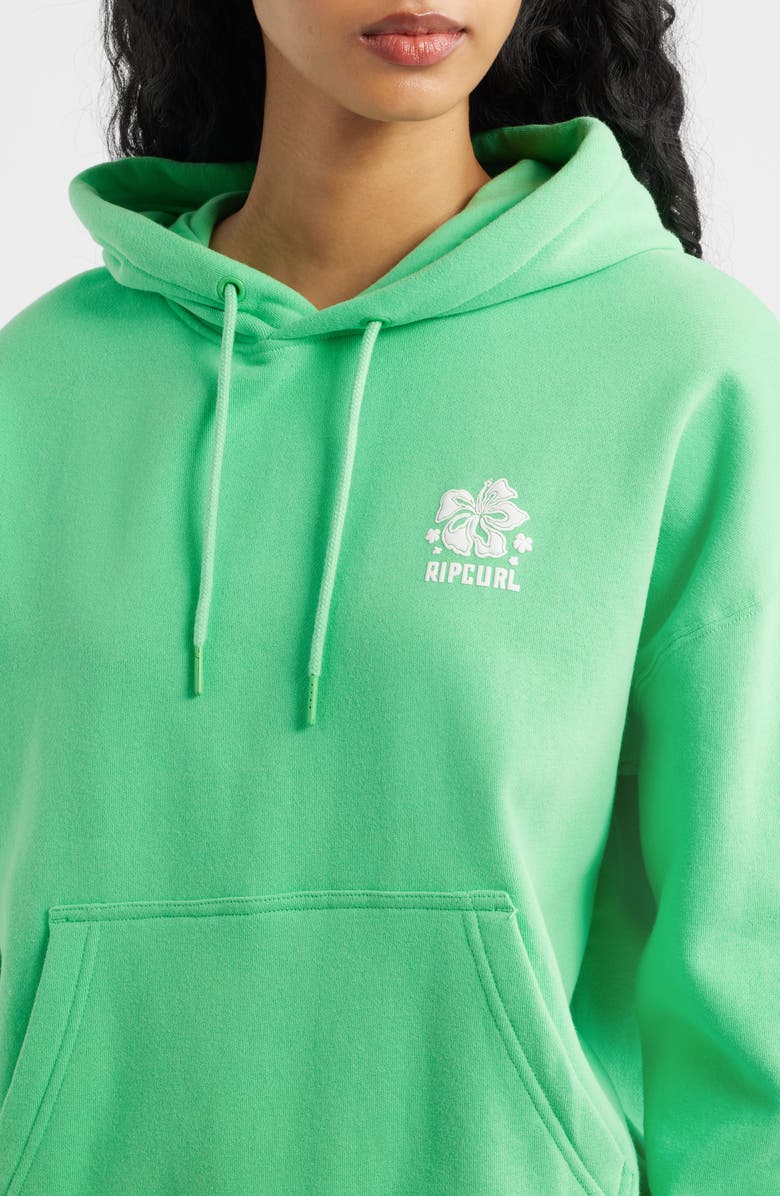 Rip Curl Surf Puff Heritage Hoodie Pullover, Alternate, color, Green