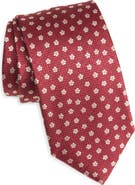 David Donahue Floral Jacquard Silk Tie