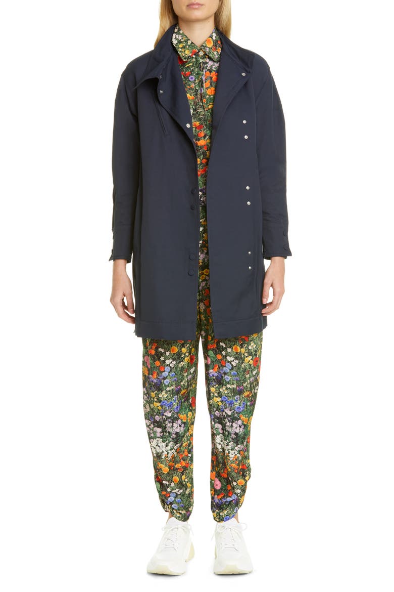 Twill Coat Dress, Alternate, color, INK
