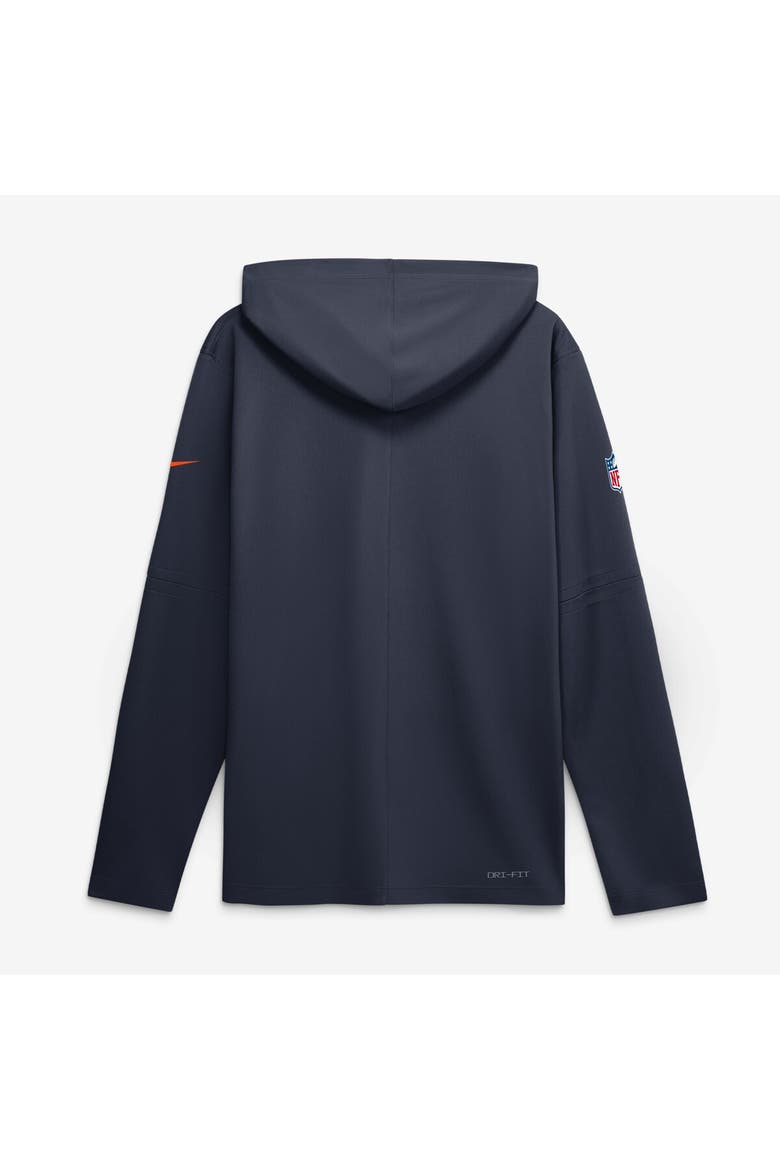 Men's Nike  Navy Chicago Bears Sideline Lightweight Long Sleeve Hooded Dri-FIT Top, Alternate, color, Navy