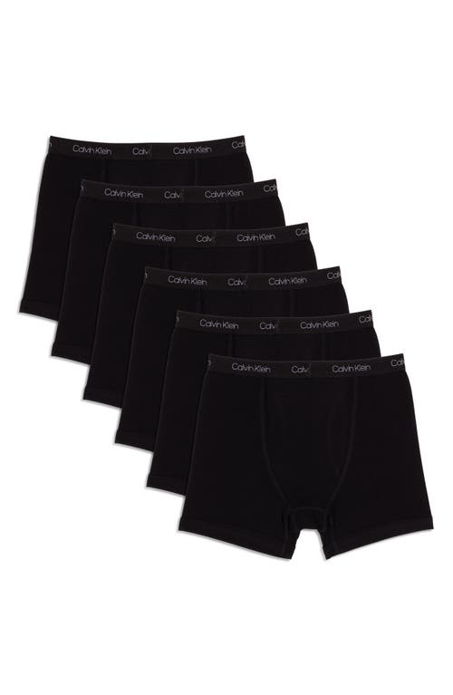 Calvin Klein Kids' Assorted 6-pack Boxer Briefs In Black