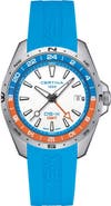CERTINA DS-X GMT Rubber Strap Watch, 41mm