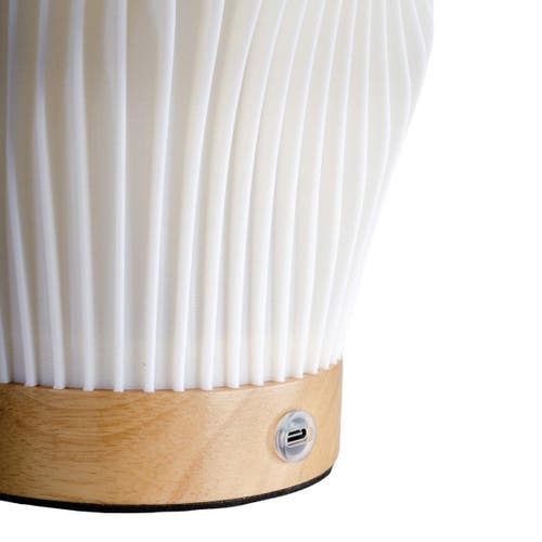 Kaplan Early Learning Company Spiral Swirl Cordless Lamp In White