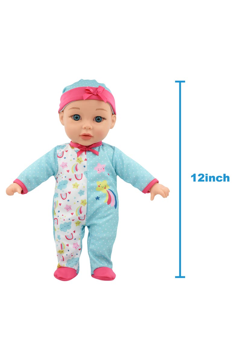 Little Darlings 12" Bassinet Baby Doll Set, Alternate, color, Multicolored