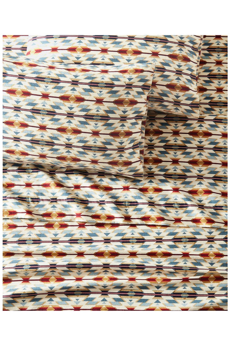 Flannel Sheet Set, Alternate, color, TAN MULTI