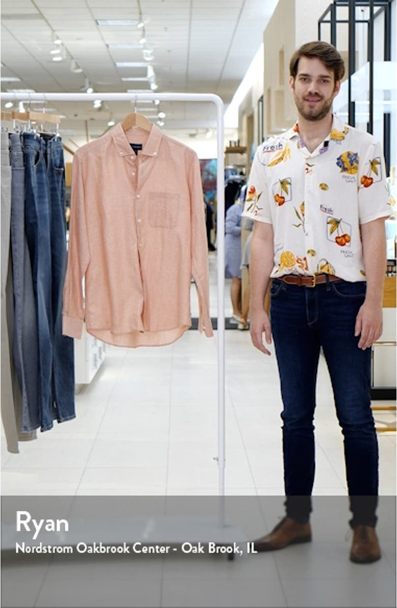 Solid Linen & Lyocell Twill Button-Down Shirt, sales video thumbnail