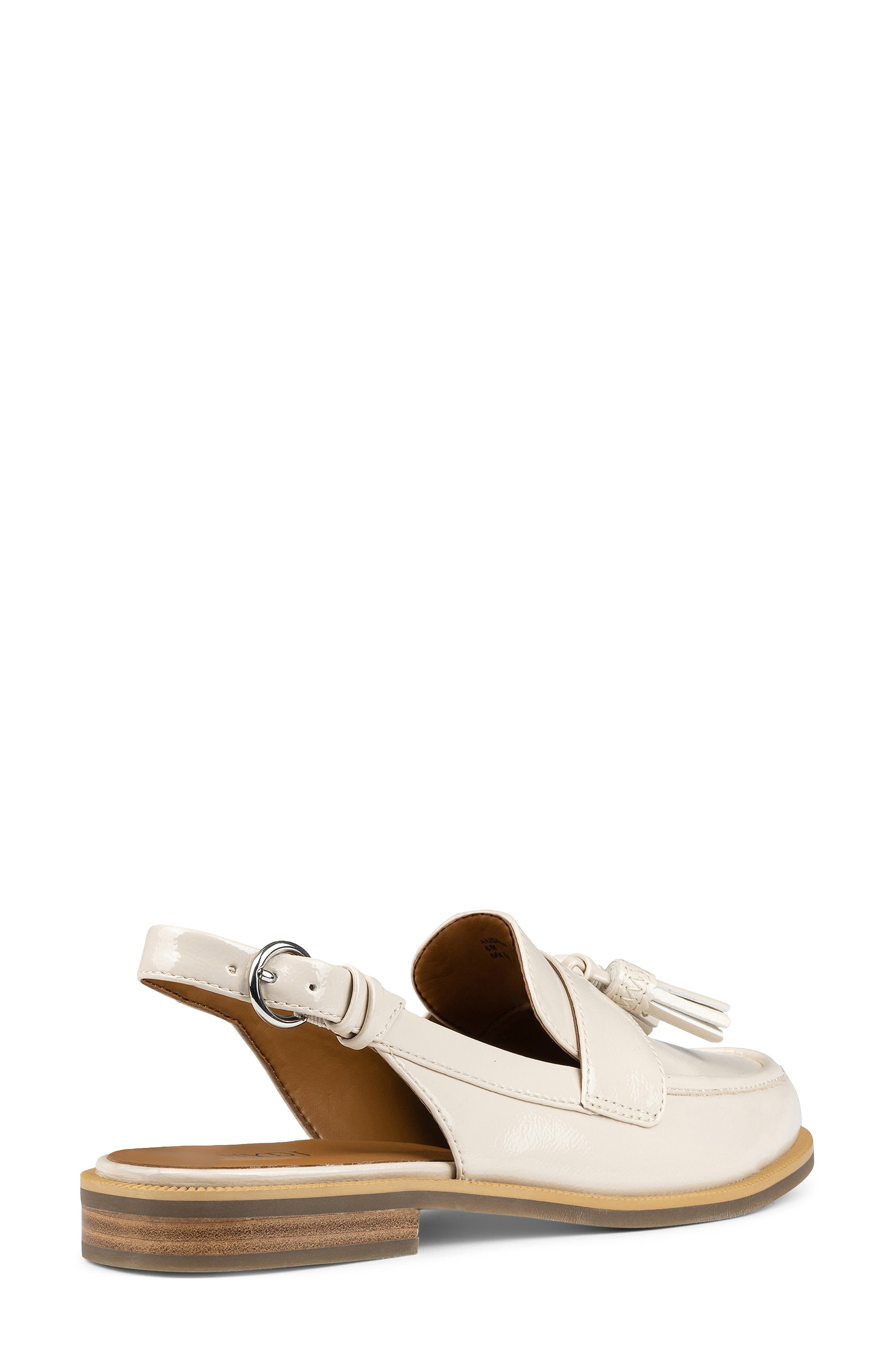 Audrina Slingback Tassel Loafer, Alternate, color, OFF WHITE