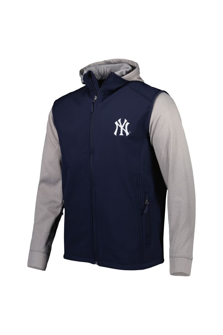 Men's Dunbrooke Navy/Heather Gray New York Yankees Alpha Full-Zip Jacket, Alternate, color, Navy