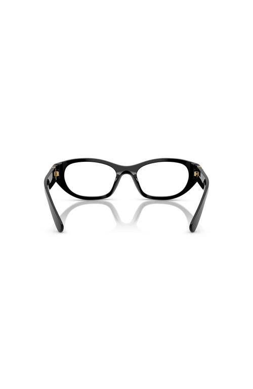 Miu Miu 53mm Irregular Optical Glasses In Black