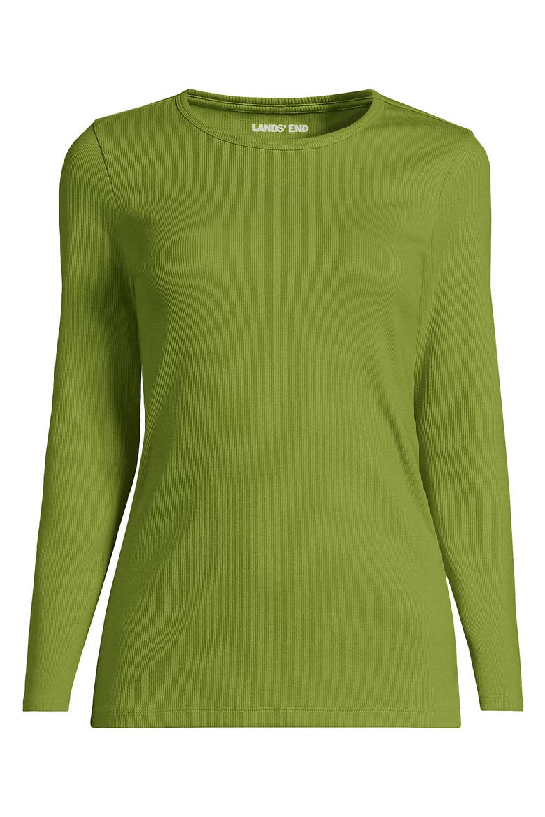 Plus Size Long Sleeve Micro Rib T-Shirt, Alternate, color, Winter Pear