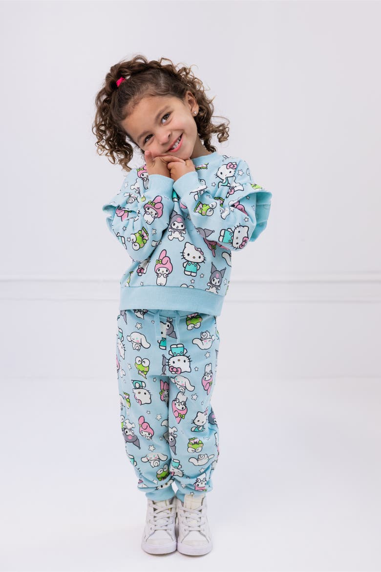 2-Piece Sweatshirt and Joggers Set, Alternate, color, Sanrio Light Blue