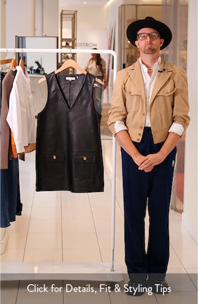 The Pinafore Leather Minidress, sales video thumbnail