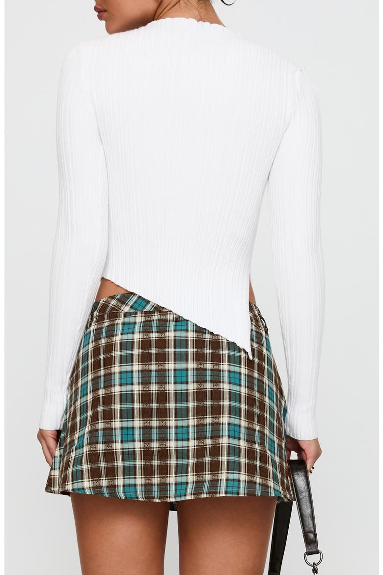 Ellara Asymmetric Long Sleeve Top, Alternate, color, WHITE