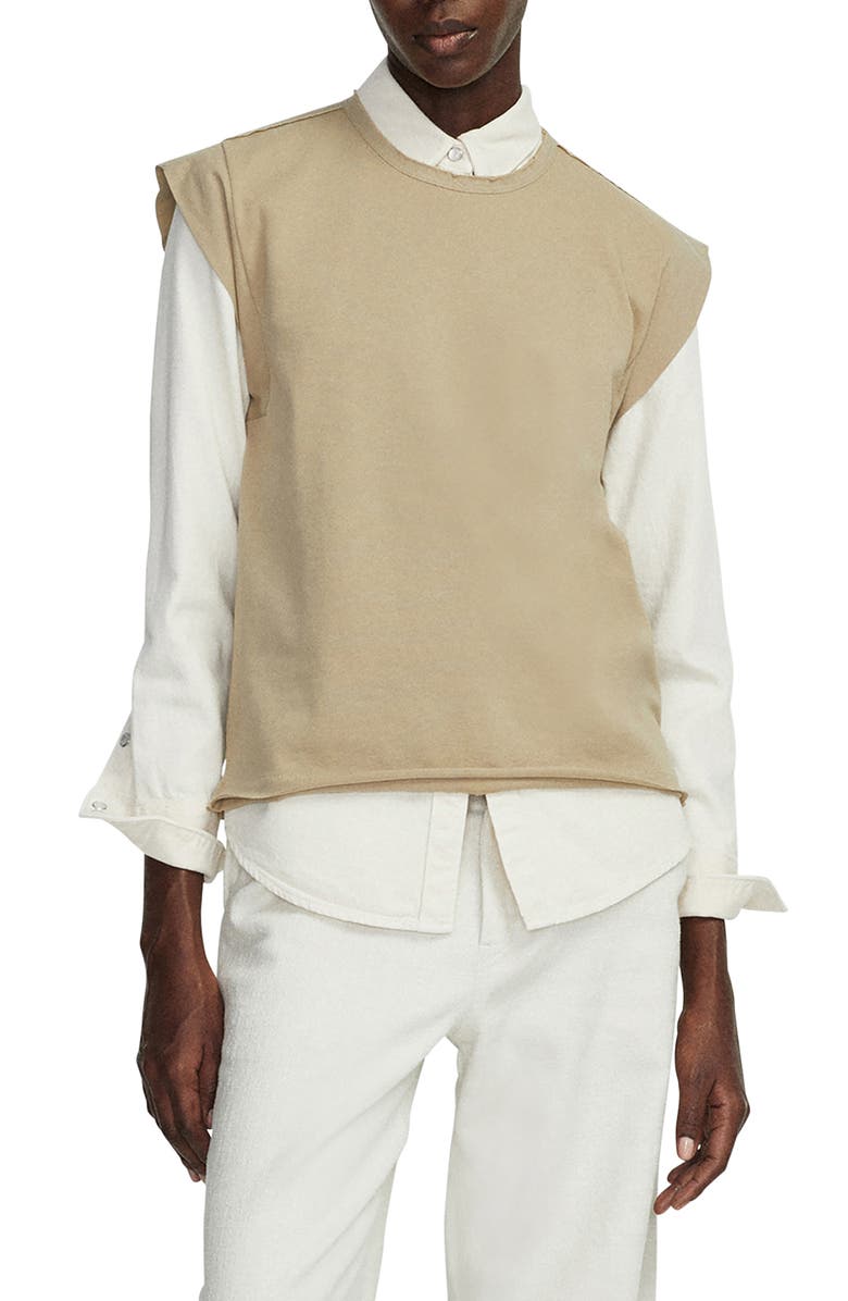 rag & bone Organic Cotton Muscle T-Shirt, Main, color, Khaki