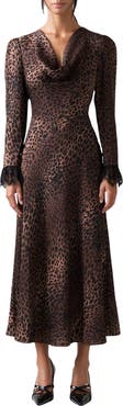 LK Bennett Geena Lace Cuff A-Line Dress