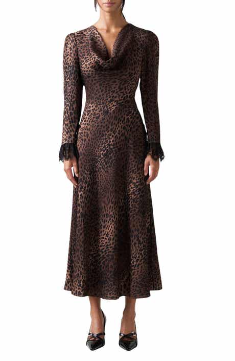 LK Bennett Geena Lace Cuff A-Line Dress