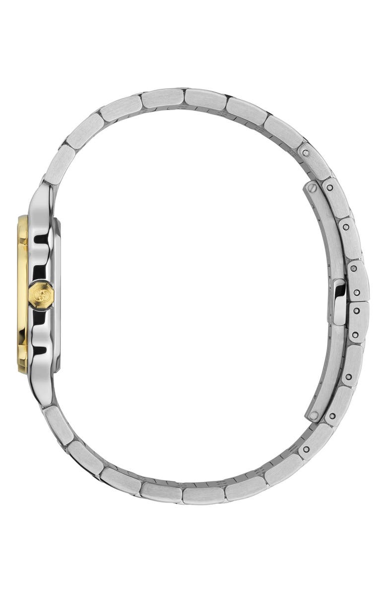 Gucci G-Flat Diamond Bracelet Watch, 24mm, Alternate, color, Two Tone