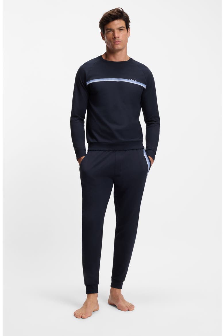 Authentic Stripe Sweatshirt, Alternate, color, DARK BLUE