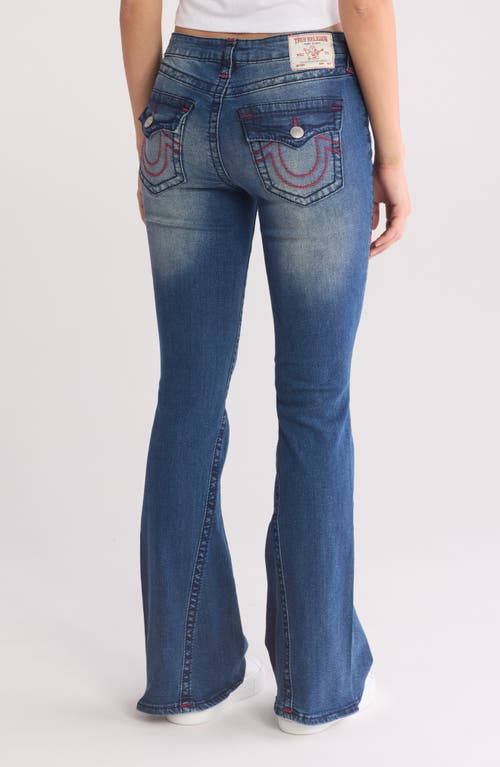 True Religion Brand Jeans Joey Big T Mid Rise Flare Leg Jeans In Medium Blizzard