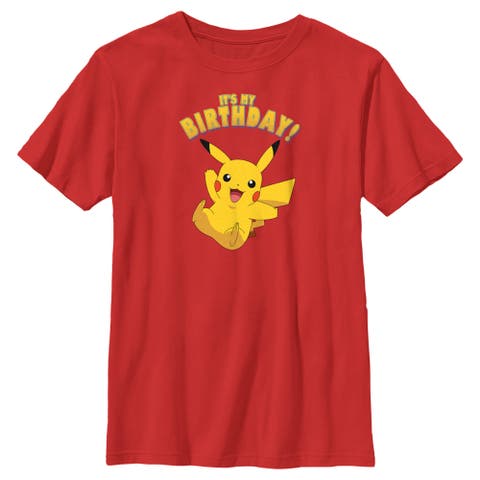 Boy's Pokemon Pikachu It's My Birthday  Graphic T-Shirt