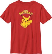 POKEMON Boy's Pokemon Pikachu It's My Birthday Graphic T-Shirt