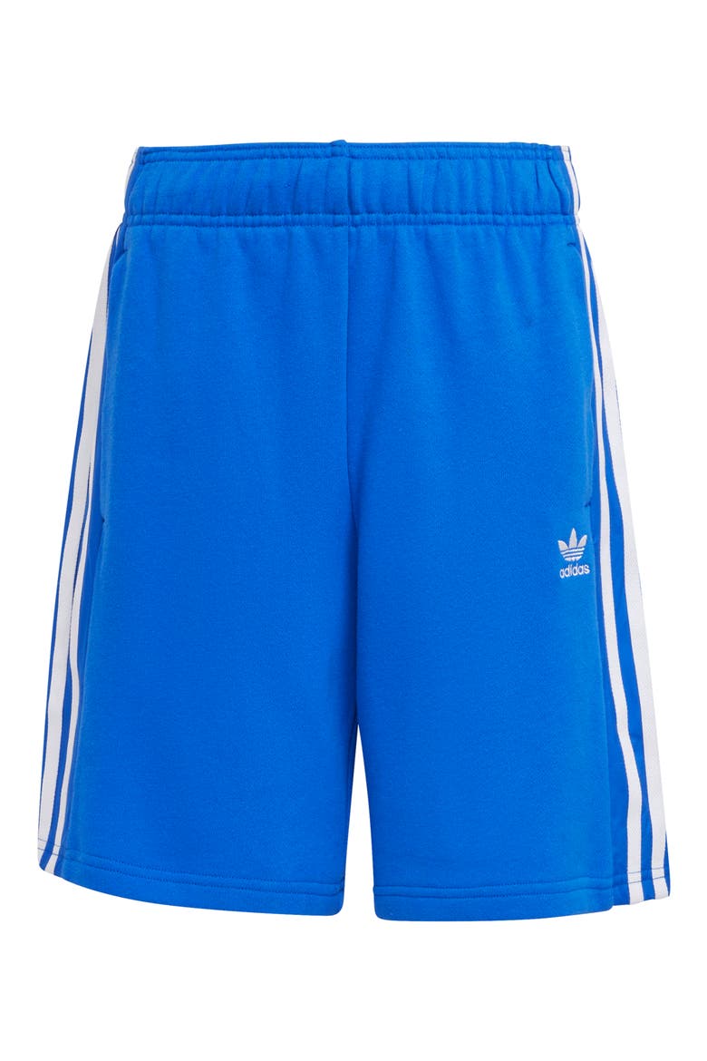 Kids' 3-Stripes Cotton French Terry Shorts, Main, color, BLUE