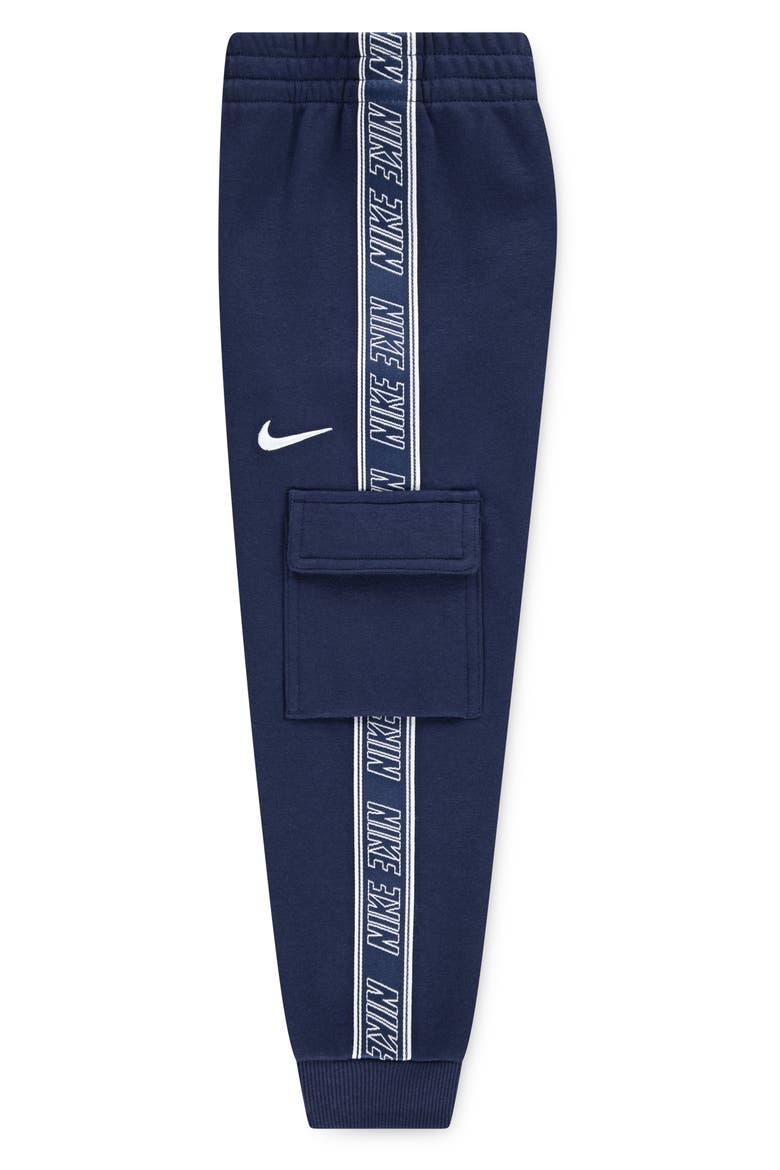 Kids' Logo Taping Hoodie & Cargo Joggers Set, Alternate, color, MIDNIGHT NAVY