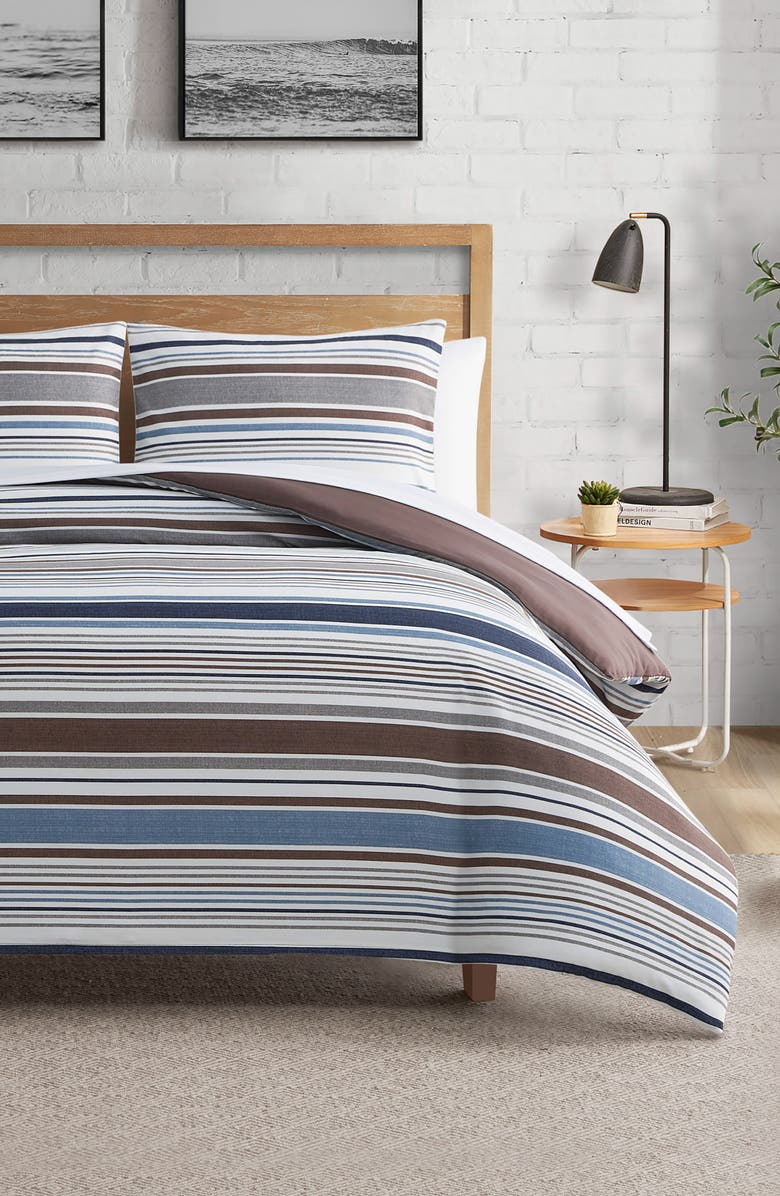 Lucky Brand Monterey Stripe 3-Piece Duvet Set, Alternate, color, Monterey Duvet Set