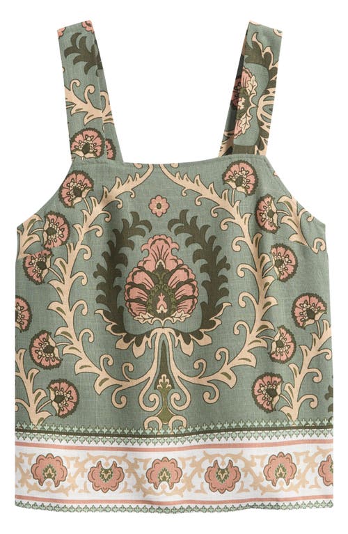 Sanctuary Button Back Sleeveless Top In Mezzo Sage