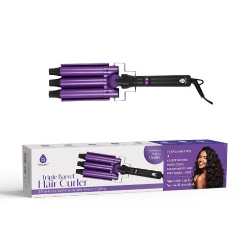 Triple Barrel Hair Curler - Effortless Beach Waves & Curls