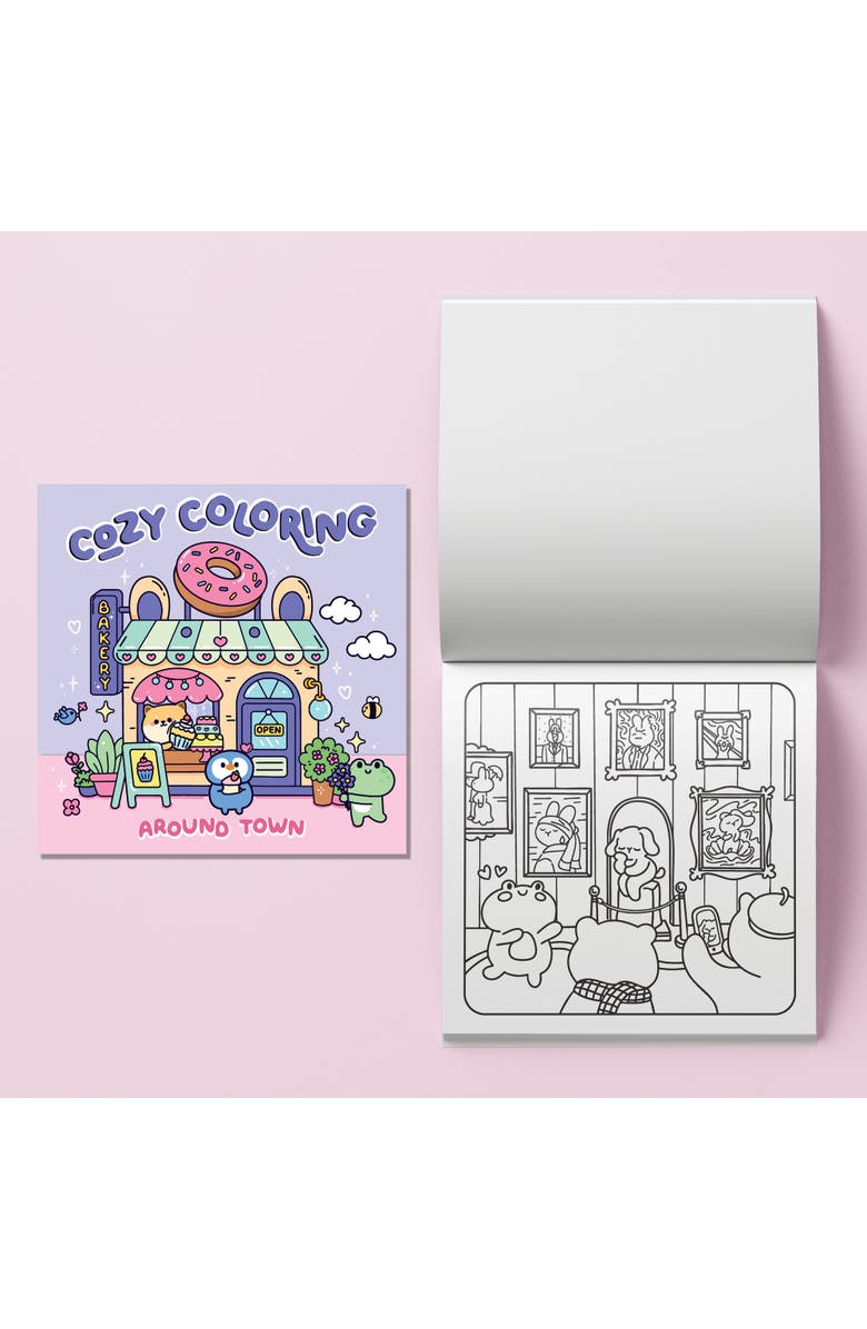 Art Maker Cozy Coloring, Around Town Art Kit, 32 Page Adult Coloring Book Set, Alternate, color, Multicolored