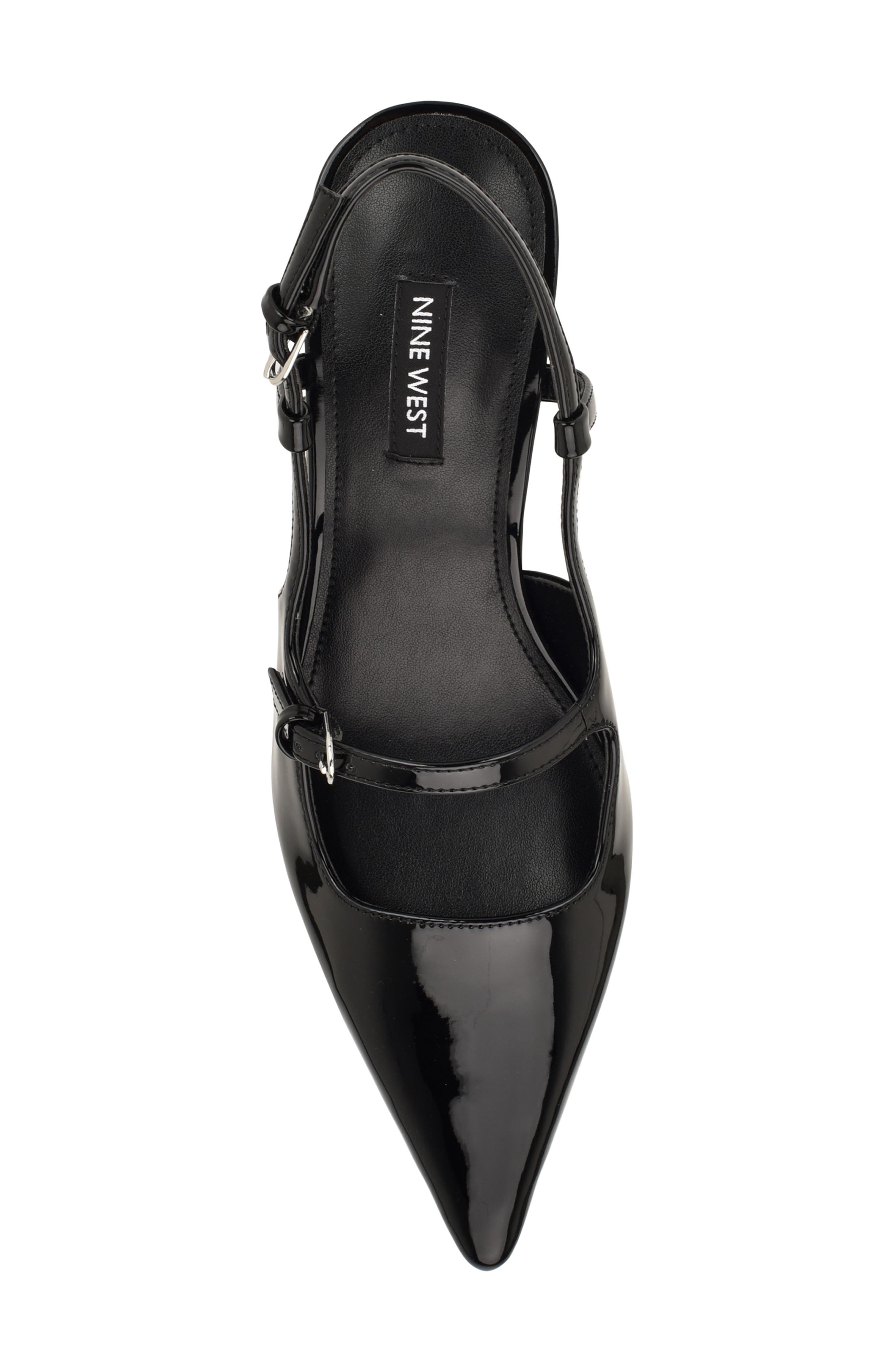 Nine West Amayo Slingback Pointed Toe Kitten Heel Pump, Alternate, color, 