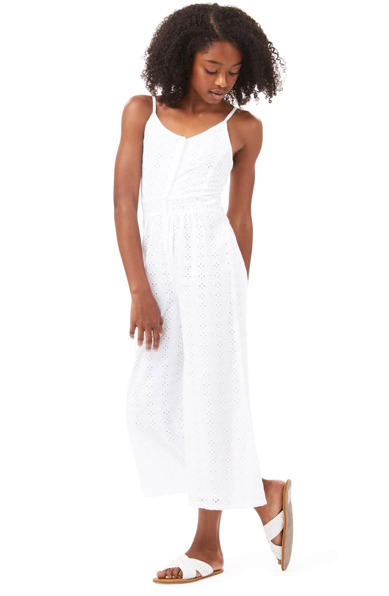 Habitual Girl Haibtual Girl Eyelet Jumpsuit, Alternate, color, 